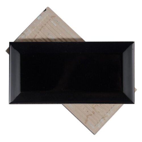 LISTEL SUBWAY NEGRO BRILL BISELADO 10x20 cm (1.00m2)