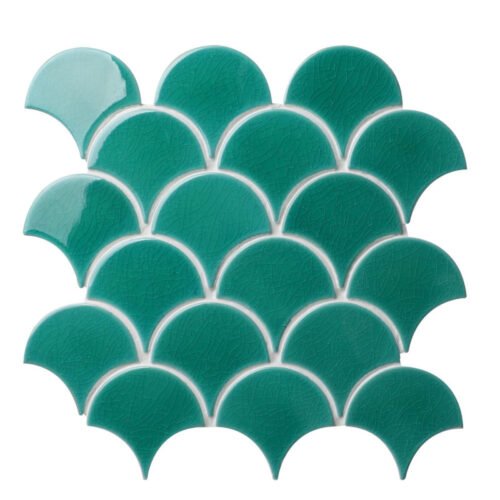FIKA MALLA FISHSCALE CRACKLE GREEN 29x27.4 cm
