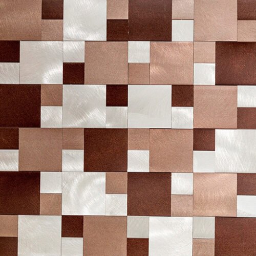 MISIONES MALLA AUTOADHESIVA ALUMINIO SATER BEIGE 30X30 cm