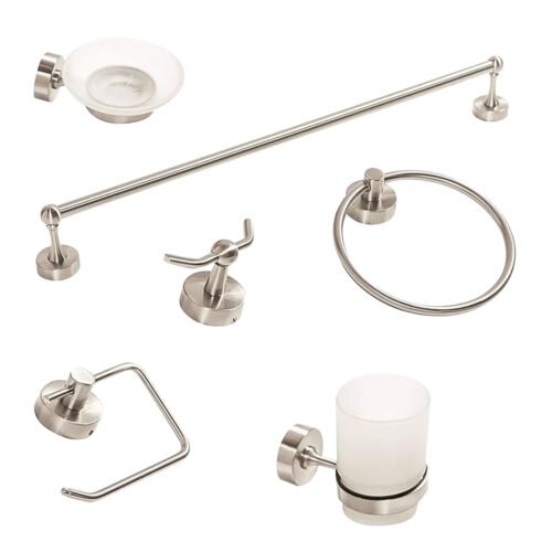 JUEGO ACC PEIRANO LINEA STEEL BLACK 6 PZAS (3006SS)