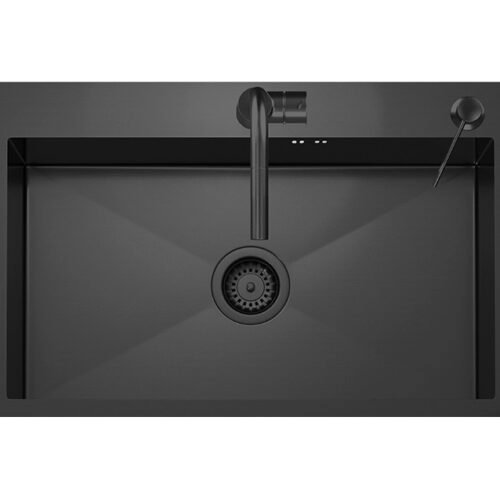 PILETA A.INOX. 1B 718 BLACK ETNA (65x35x22)