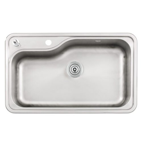 PILETA A.INOX. 1B 800-ED (76x46x20) MATE - CON DOSIFICADOR