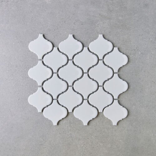FIKA MALLA LANTERN SHINNY WHITE 24.6X28 cm