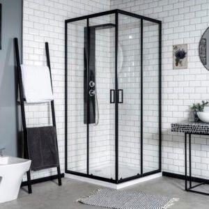 BOX DE DUCHA YORK ANGULAR 90X90X200 PERF.NEGRO (9126NT)