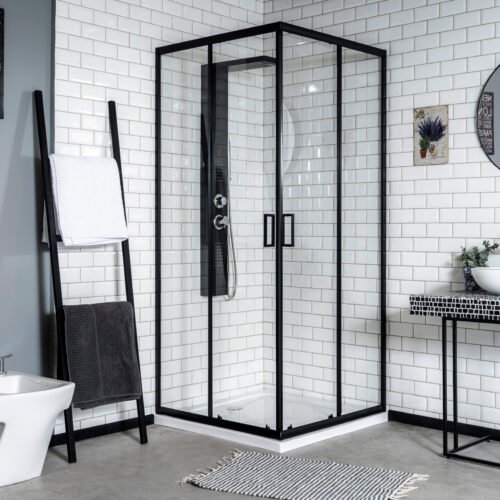 BOX DE DUCHA YORK ANGULAR 90X90X200 PERF.NEGRO (9126NT)