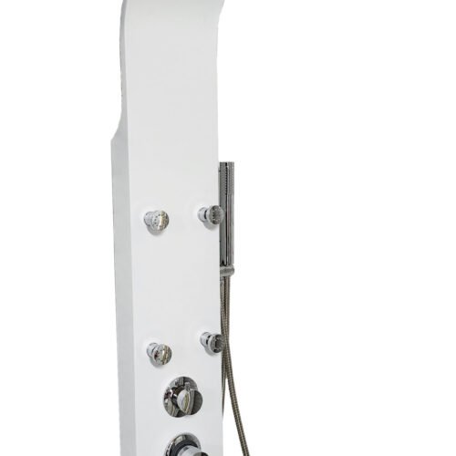 PANEL DE DUCHA GOR EIFFEL AC.INOX BLANCO 6 JETS