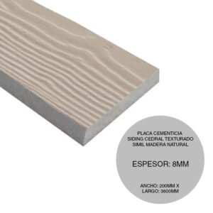 PLACA CEMENT. SIDING 3.60x0,19x 8 mm MADERA (82023)