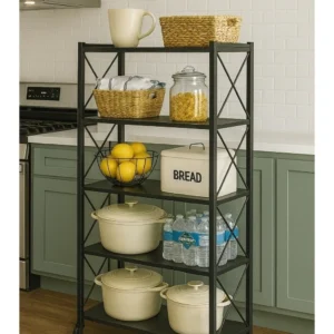 ESTANTERIA PLEGABLE 5 EST NEGRO RAYNEE (402/1)