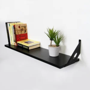 ESTANTE CON SOPORTE MENSULA 80x30 Negro (6056830)