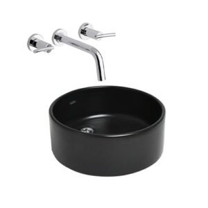 BACHA APOY. FERRUM TORI REDONDA NEGRO SATINADO