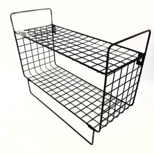 ORGANIZADOR METALICO NEGRO DOBLE ESTANTE