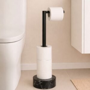 PORTAROLLO PAPEL HIGIEN CIRO MARBLE/NEGRO