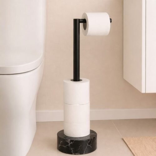 PORTAROLLO PAPEL HIGIEN CIRO MARBLE/NEGRO