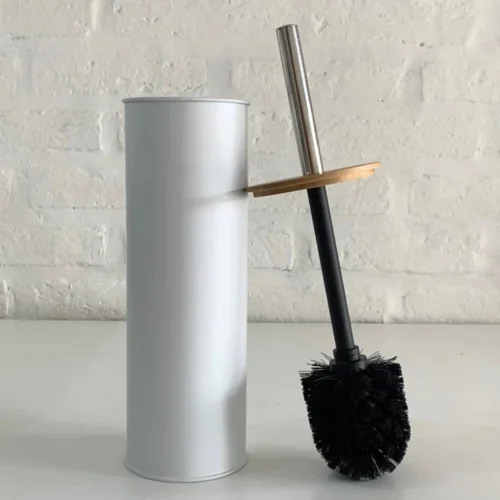 ESCOBILLA DE BAMBOO BLANCO METAL