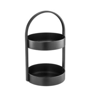 ORGANIZADOR MESADA P/BAÑO 2 ESTANTES NEGRO