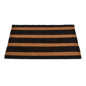 FELPUDO DE COCO/PVC RAYAS HORIZONTALES NEGRAS 40X60cm