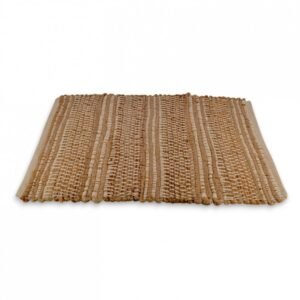 ALFOMBRA YUTE Y ALGODON LINEAS NATURAL 60x90cm