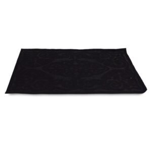 FELPUDO POLYESTER Y GOMA C/BORDE ENREDADERA NEGRA 40x60cm