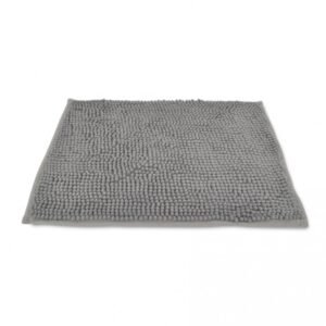 ALFOMBRA P/BAÑO MICROFIBRA PELO CORTO GRIS 35x50cm