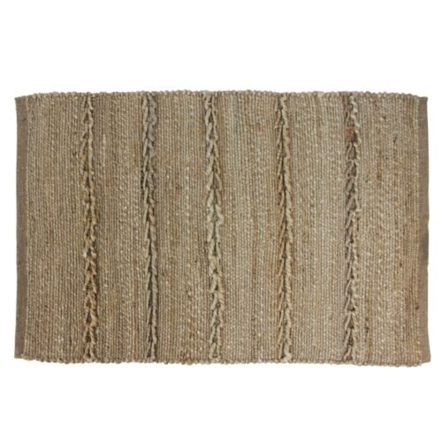 ALFOMBRA YUTE LISA CON TRENZADO 70x120cm