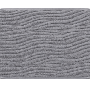ALFOMBRA P/BAÑO ONDAS GRIS 38x58cm