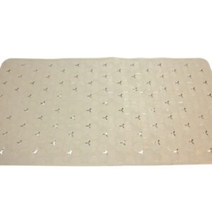 ALFOMBRA P/BAÑO PVC 36X67cm HEXAGONALES BEIGE