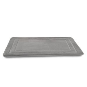 ALFOMBRA P/BAÑO RECTANGULOS GRIS 40X60cm