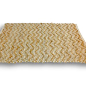ALFOMBRA YUTE Y ALGODON NATURAL TRAMA ONDAS 70X120CM