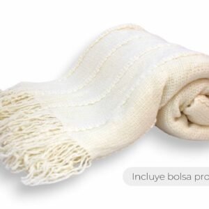 MANTA LISA TRAMA LINEAS BLANCO 130x170cm