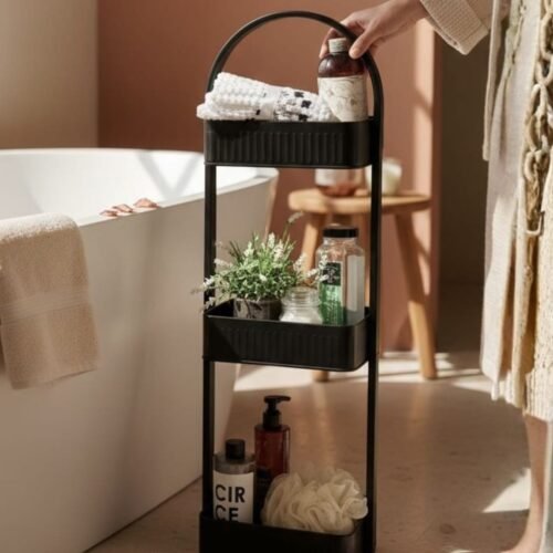 ORGANIZADOR DE PISO GINEBRA NEGRO 3 ESTANTES