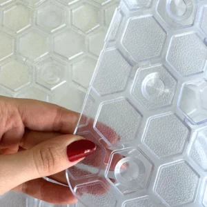 ALFOMBRA ANTIDESLIZANTE PVC ROCKY TRANSPARENTE MATE 40x70cm