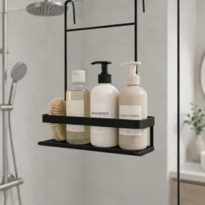 ORGANIZADOR COLGANTE DE MAMPARA SIMPLE OLTEN NEGRO 35x22,50x9cm