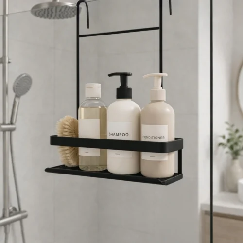 ORGANIZADOR COLGANTE DE MAMPARA SIMPLE OLTEN NEGRO 35x22,50x9cm