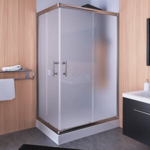 BOX DE DUCHA RECTANGULAR 120X80X195 CROMO/ESFUMADO