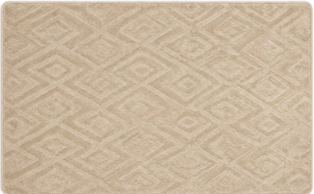 ALFOMBRA PELO CORTO ROMBOS BEIGE 155x230 cm