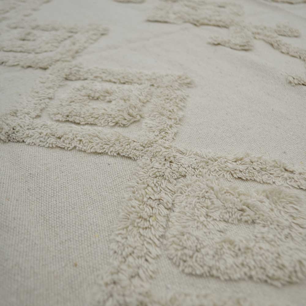 ALFOMBRA ALGODON ROMBOS CHICOS PELO NATURAL 120x180cm - Imagen 2
