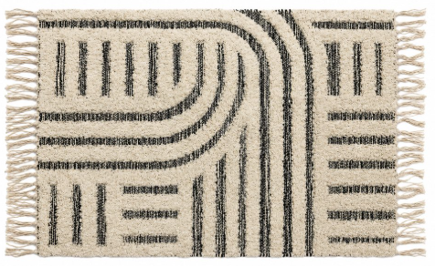 ALFOMBRA PELO CORTO C/FLECOS BASE OSCURA 120x180cm