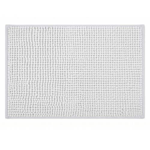 ALFOMBRA P/BAÑO MICROFIB PELO CORTO 35x50cm BLANCO