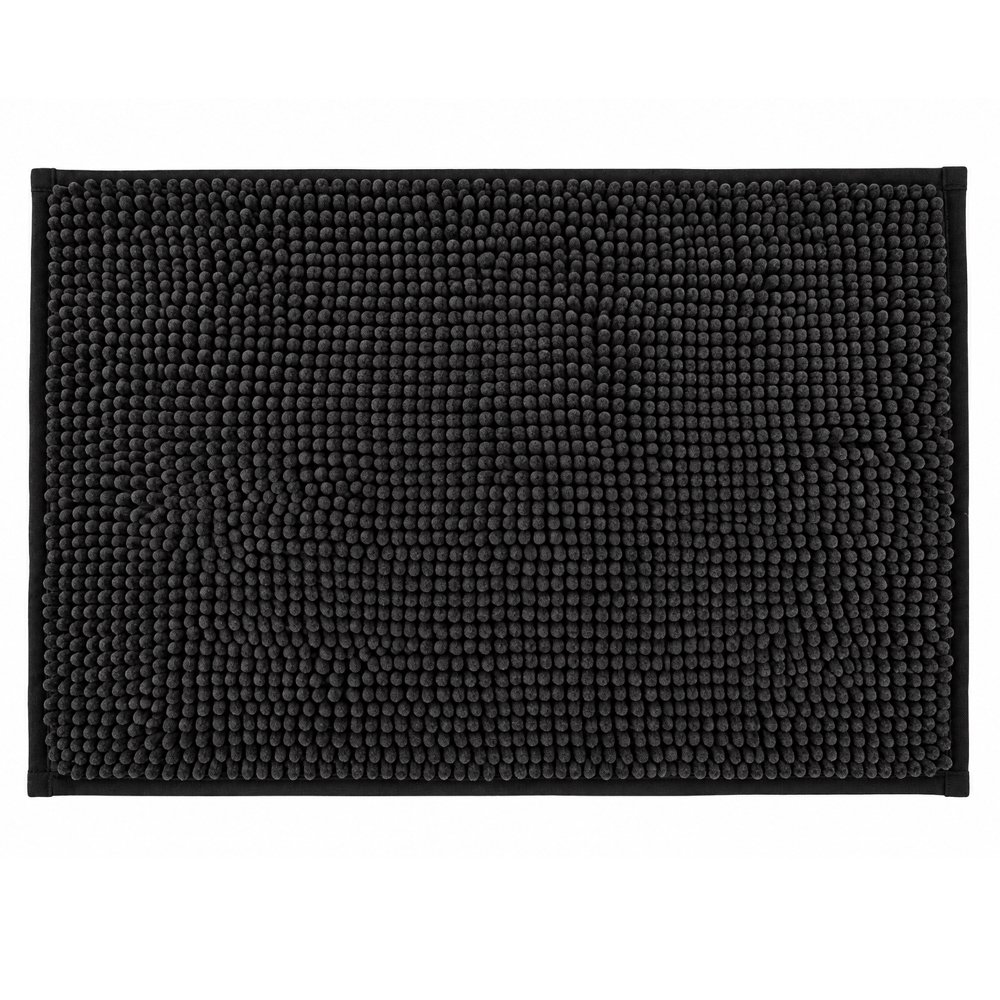ALFOMBRA P/BAÑO MICROFIB PELO CORTO 35x50cm GRIS OSC