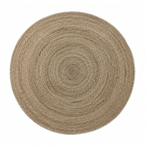 ALFOMBRA YUTE REDONDA NATURAL 80cm