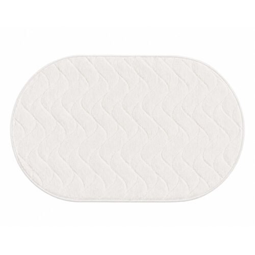ALFOMBRA P/BAÑO OVALADA DISEÑO OLAS ZIGZAG 50x80cm