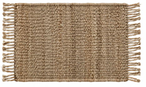 ALFOMBRA YUTE TRENZADA CON FLECOS 50x80cm