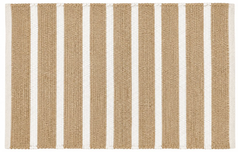 ALFOMBRA YUTE Y CHINDY RAYAS BLANCAS 70x115cm